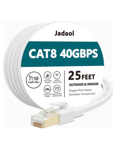 Cable Ethernet Cat 8 Jadaol 7.62m Alta Velocidad 40Gbps