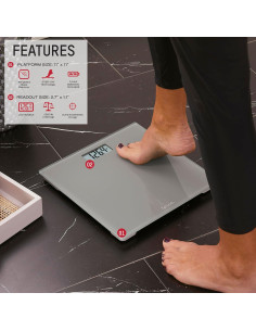 Báscula Digital Taylor para Peso Corporal 158.8 KG Vidrio 2