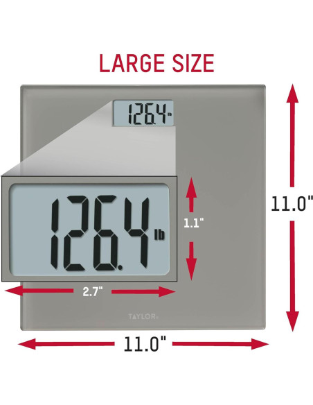 Báscula Digital Taylor para Peso Corporal 158.8 KG Vidrio