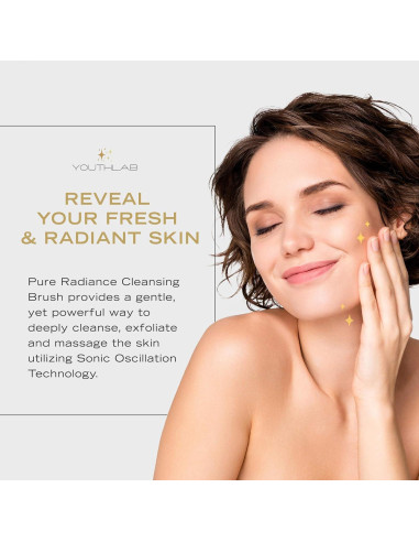 Cepillo Facial Limpiador Eléctrico YOUTHLUX Pure Radiance 3 Modos
