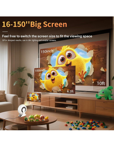 Proyector Mini WEMI SkyLoop 200 Full HD 720P WiFi 6 Bluetooth