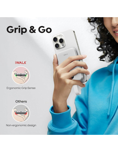 Batería Portátil Inalámbrica iWALK 10000mAh 30W Qi2 LED