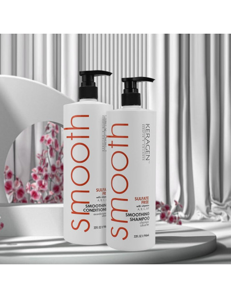 Keragen Champú y Acondicionador Suavizante 0.91 L - Queratina y Colágeno