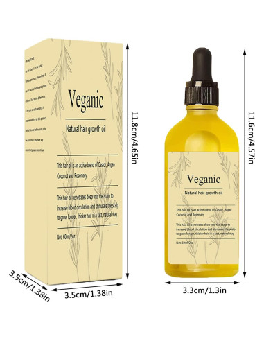 Aceite Vegano de Romero Kisinly 120 mL para Crecimiento Cabello
