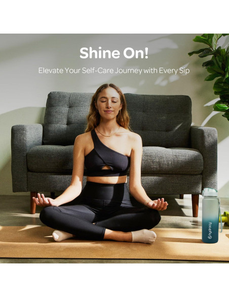 Botella de Agua Hydracy Coach 1L Verde Salvia a Prueba de Fugas