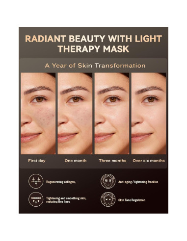 Máscara de Terapia de Luz LED FOLOKE para Cuidado Facial