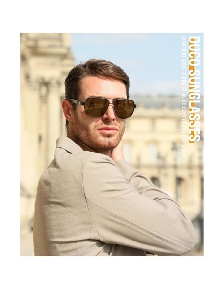 Gafas de sol aviador DUCO polarizadas UV para hombres 3051 Gafas de sol aviador DUCO polarizadas UV para hombres 3051