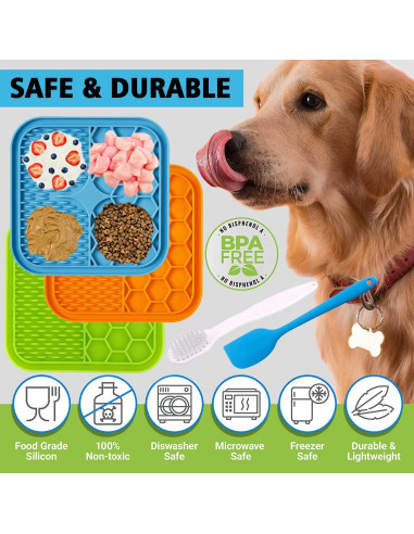 Alfombrilla de Lamer para Perros Kwispel 3 Pcs 15.24 cm
