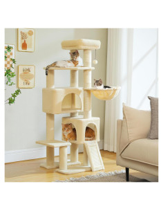 Árbol para Gatos PAWZ Road 131 cm Beige con 2 Condominios
