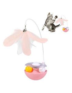 Juguete Interactivo para Gatos YallMiaul con Plumas y Hierba Gatera