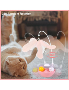Juguete Interactivo para Gatos YallMiaul con Plumas y Hierba Gatera 2