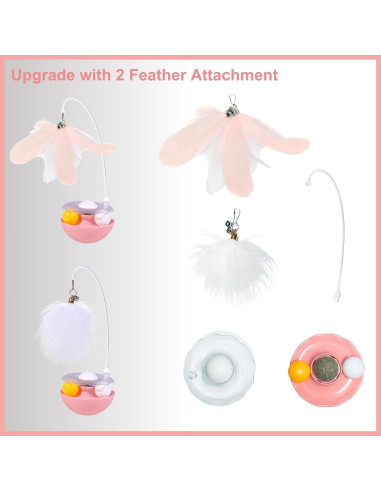 Juguete Interactivo para Gatos YallMiaul con Plumas y Hierba Gatera