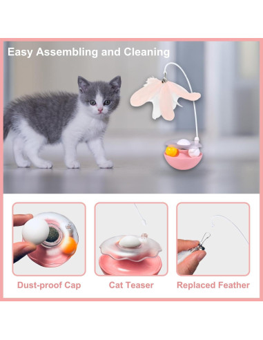 Juguete Interactivo para Gatos YallMiaul con Plumas y Hierba Gatera