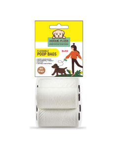Bolsas Biodegradables Doodie Flush para Perros - 80 Unidades