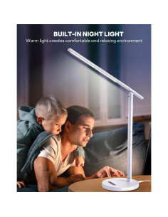 Lámpara de Escritorio LED Sunlinkco con Cargador Inalámbrico 2