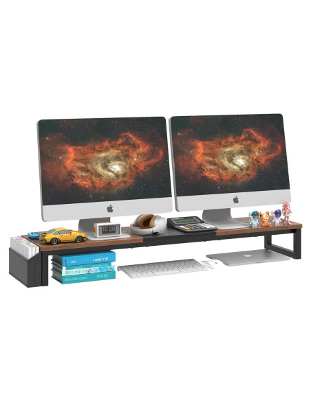 Soporte Elevador para Doble Monitor LAND-VOI 105.4 cm Madera