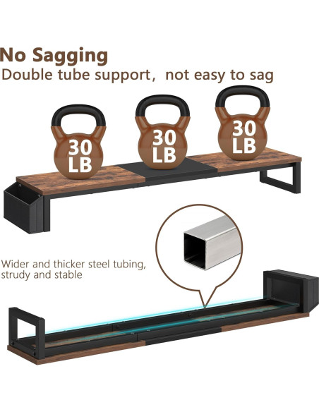 Soporte Elevador para Doble Monitor LAND-VOI 105.4 cm Madera