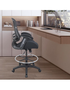 Silla de Oficina Ergonómica BOLISS LB-2815D Negra con Brazos Ajustables 2