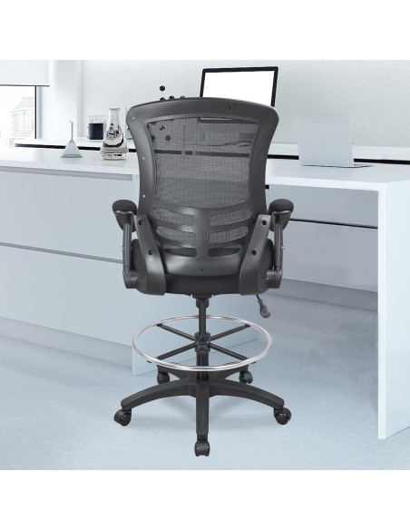 Silla de Oficina Ergonómica BOLISS LB-2815D Negra con Brazos Ajustables