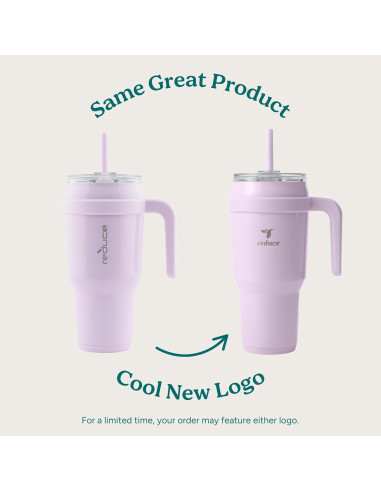 Taza Aislada REDUCE 40 oz con Asa y Popote Reutilizable