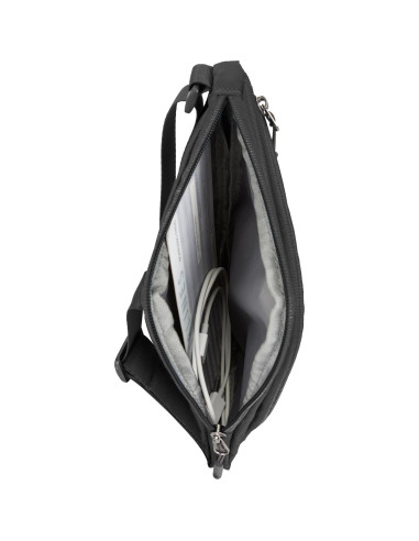 Bolsa Cruzada Delgada Travelon con Protección RFID - Negra