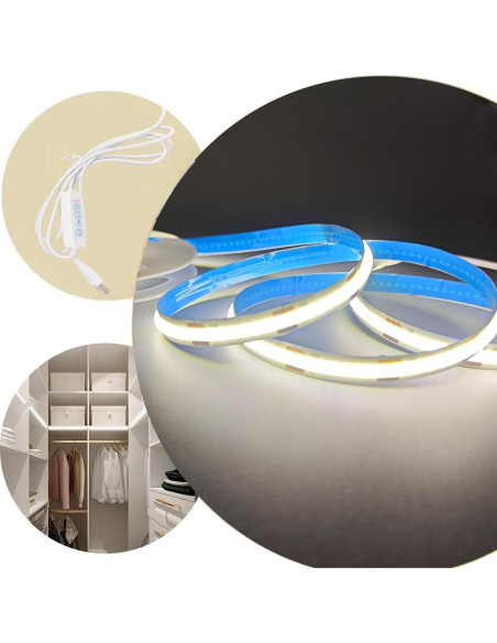 Tira de Luz LED COB 1.0m Blanca Regulable USB XZKJ