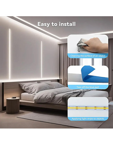 Tira de Luz LED COB 1.0m Blanca Regulable USB XZKJ