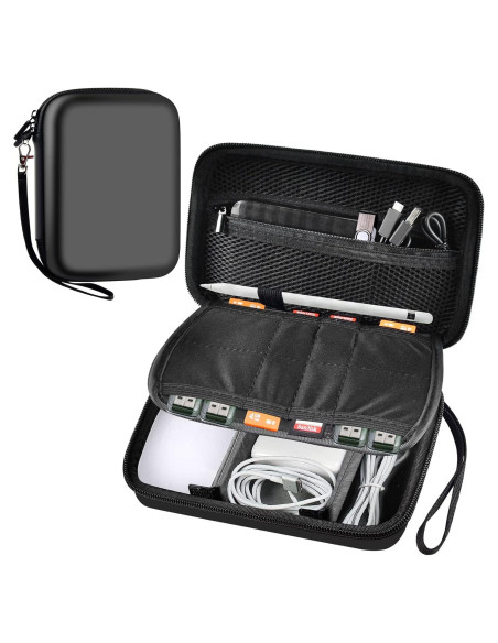 Bolsa Organizadora de Electrónica COMECASE Negra 21x14x7 cm