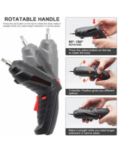 Destornillador Eléctrico Blarie Recargable con Accesorios 2