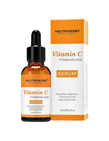 Suero Facial de Vitamina C Neutriherbs 29.57 ml con Ácido Hialurónico