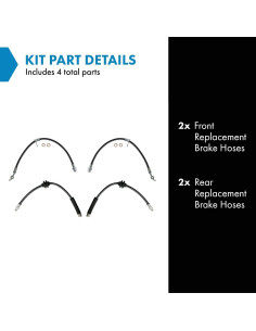 Conjunto de Mangueras de Freno TRQ BLA63911 para Mazda 3 2004-2013 2