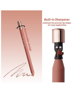 Lápiz de Labios Nude Retráctil con Sacapuntas - Alta Pigmentación 2