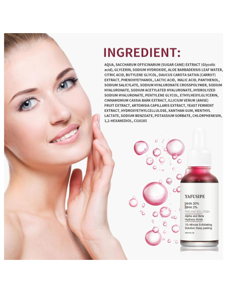 Peeling Químico Facial YAFUSIPE AHA 30% BHA 2% 28g