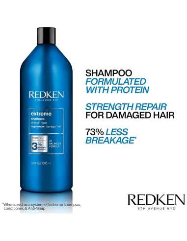 Champú Redken Extreme 1000ml - Fortalece y Repara Cabello Dañado