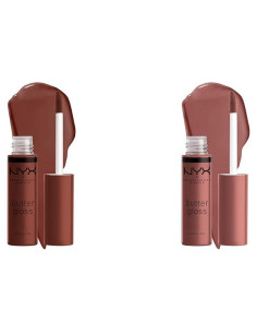 Paquete Brillo Labial NYX Butter Gloss 2 Tonos - Brownie Drip y Spiked Toffee
