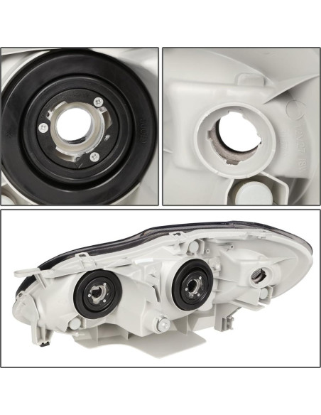 Conjunto de Faros Halógenos Auto Dynasty para Toyota Corolla 2003-2008