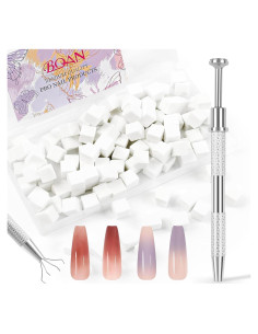 Esponjas de Uñas BQAN 100pcs 0.99cm Plata para Ombre
