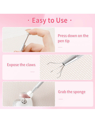 Esponjas de Uñas BQAN 100pcs 0.99cm Plata para Ombre