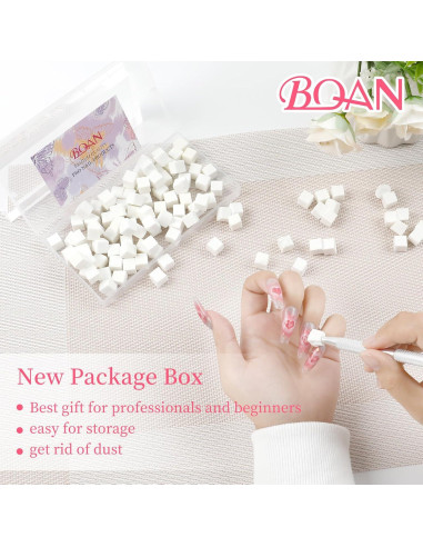 Esponjas de Uñas BQAN 100pcs 0.99cm Plata para Ombre