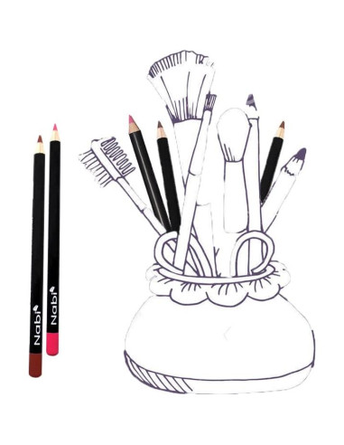 54 Lápices Delineador de Labios NABI Professional Makeup