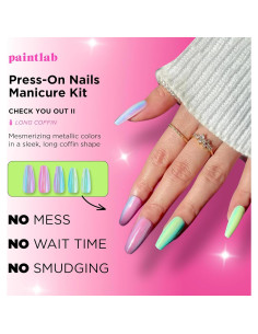 Kit de Manicura Uñas Postizas PaintLab Te Veo II 30 Piezas 2