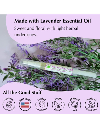 Aceite de Uñas y Cutículas MONA 2.5 mL Lavanda Natural