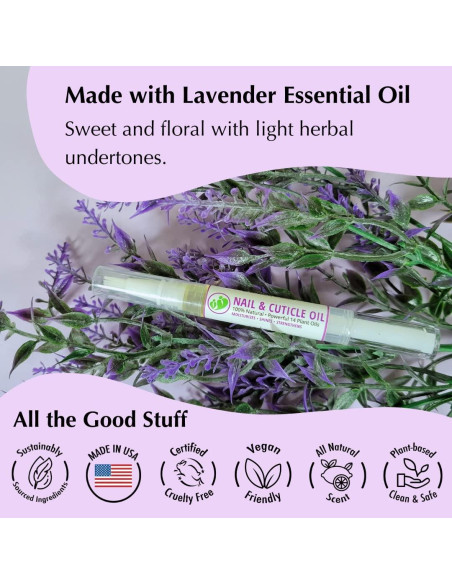 Aceite de Uñas y Cutículas MONA 2.5 mL Lavanda Natural