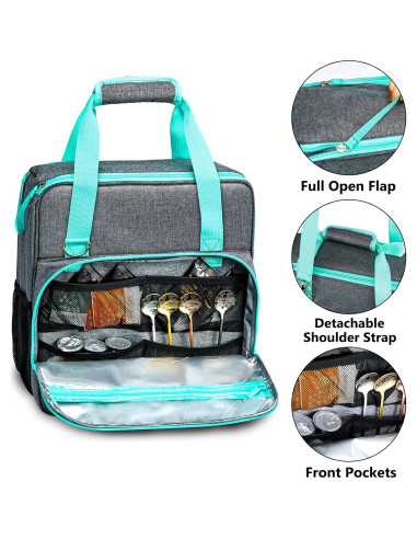 Bolsa de Viaje para Cafetera Keurig K-Mini Azul-Gris