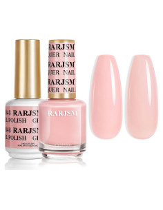Set Esmalte de Uñas Gel y Laca Rosa Nude 15ml 2pcs RARJSM