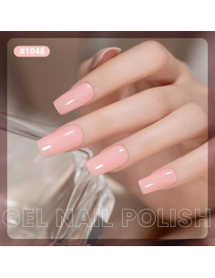 Set Esmalte de Uñas Gel y Laca Rosa Nude 15ml 2pcs RARJSM 2