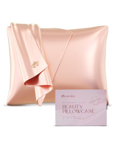 Funda de Almohada de Seda 100% Enviskin Rosa 22 Momme
