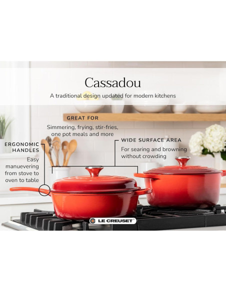 Cazuela de Hierro Fundido Enameled Le Creuset 3.55L Ostra