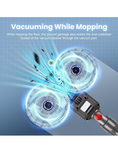 Cabezal de Mopa Eléctrico BTRSOLUS para Aspiradora Dyson V7 V8 V10 V11 V15