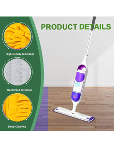 4 Almohadillas Reutilizables Microfibra Vanclearidea para Swiffer PowerMop 2